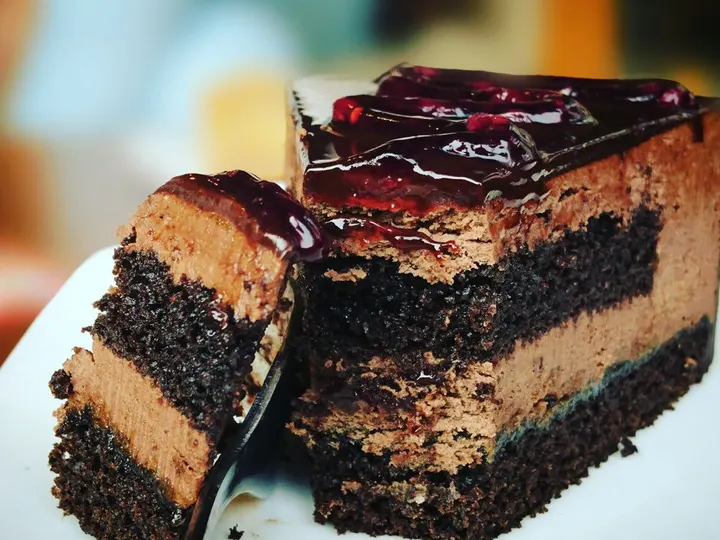 Layered chocolate cake
